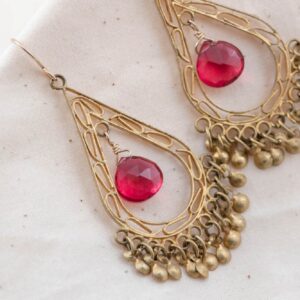 Vintage Mexican Filigree Chandelier Earrings