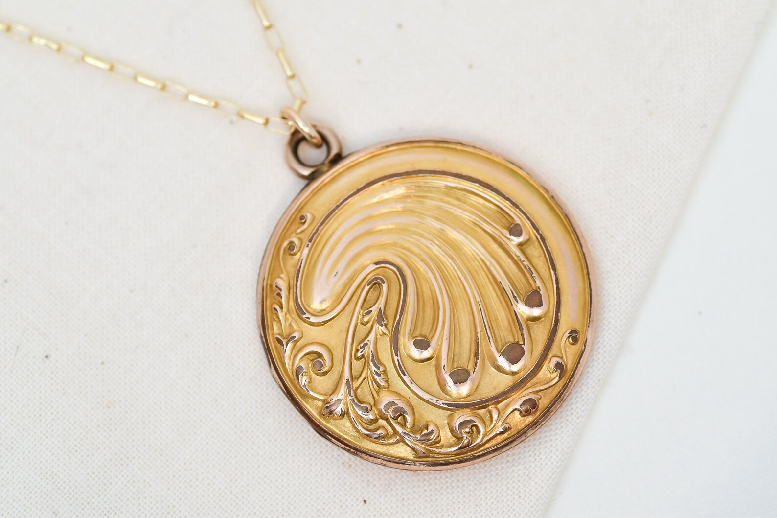 Antique Repoussé Monogram Locket - Image 5