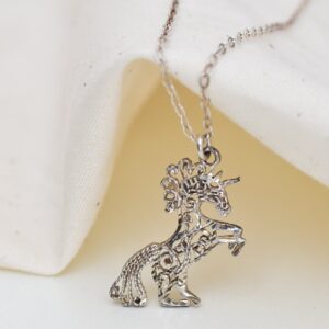 Vintage Filigree Unicorn Necklace