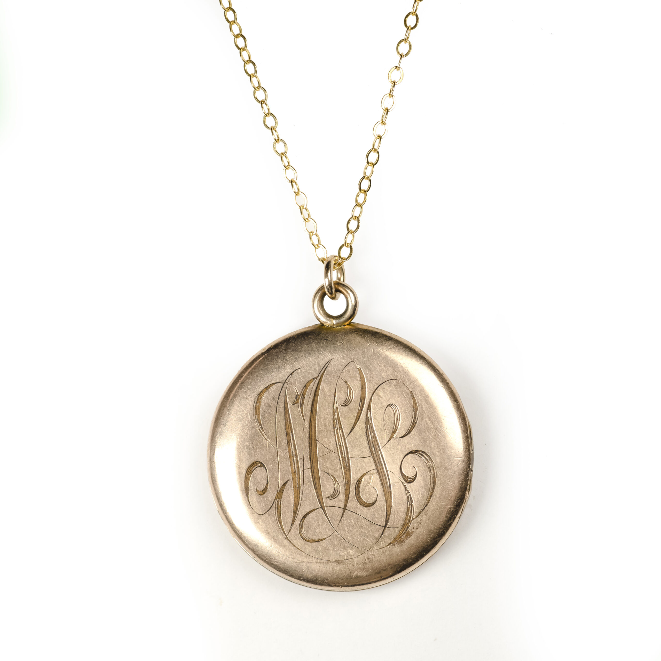 Antique Repoussé Monogram Locket - Image 3