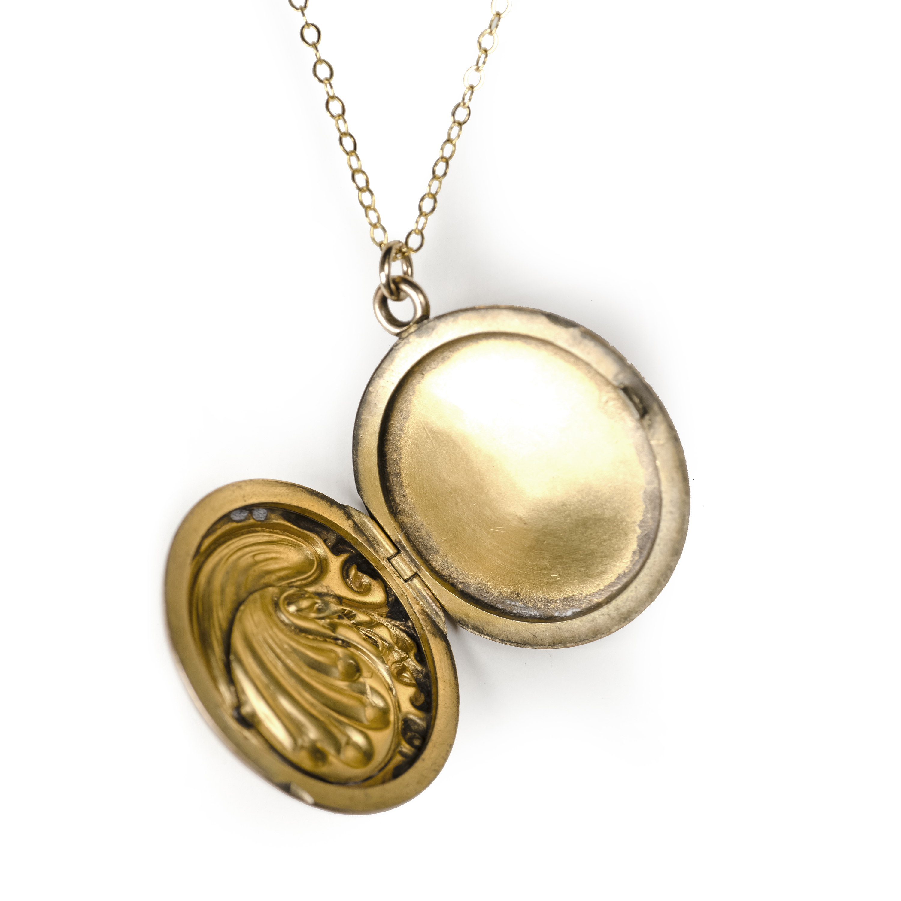 Antique Repoussé Monogram Locket - Image 4