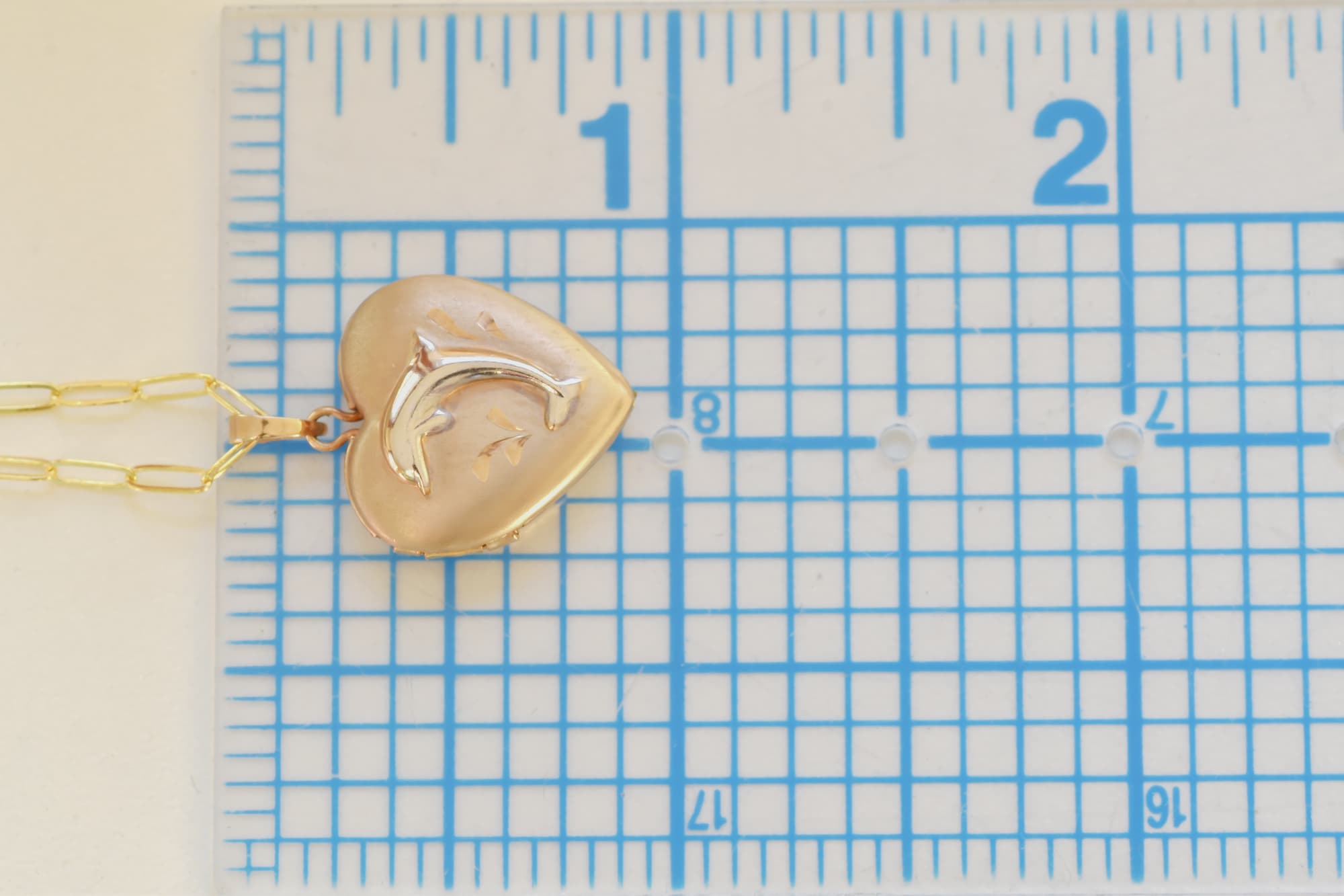 Vintage Dolphin Locket Necklace - Image 3