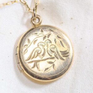 Vintage Lovebird Locket