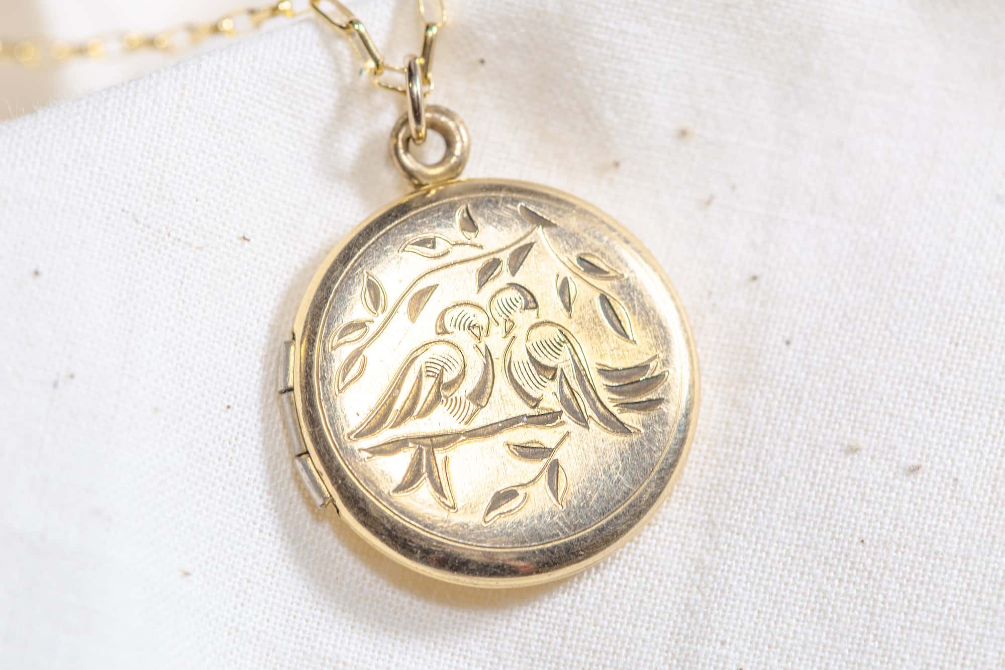 Vintage Lovebird Locket