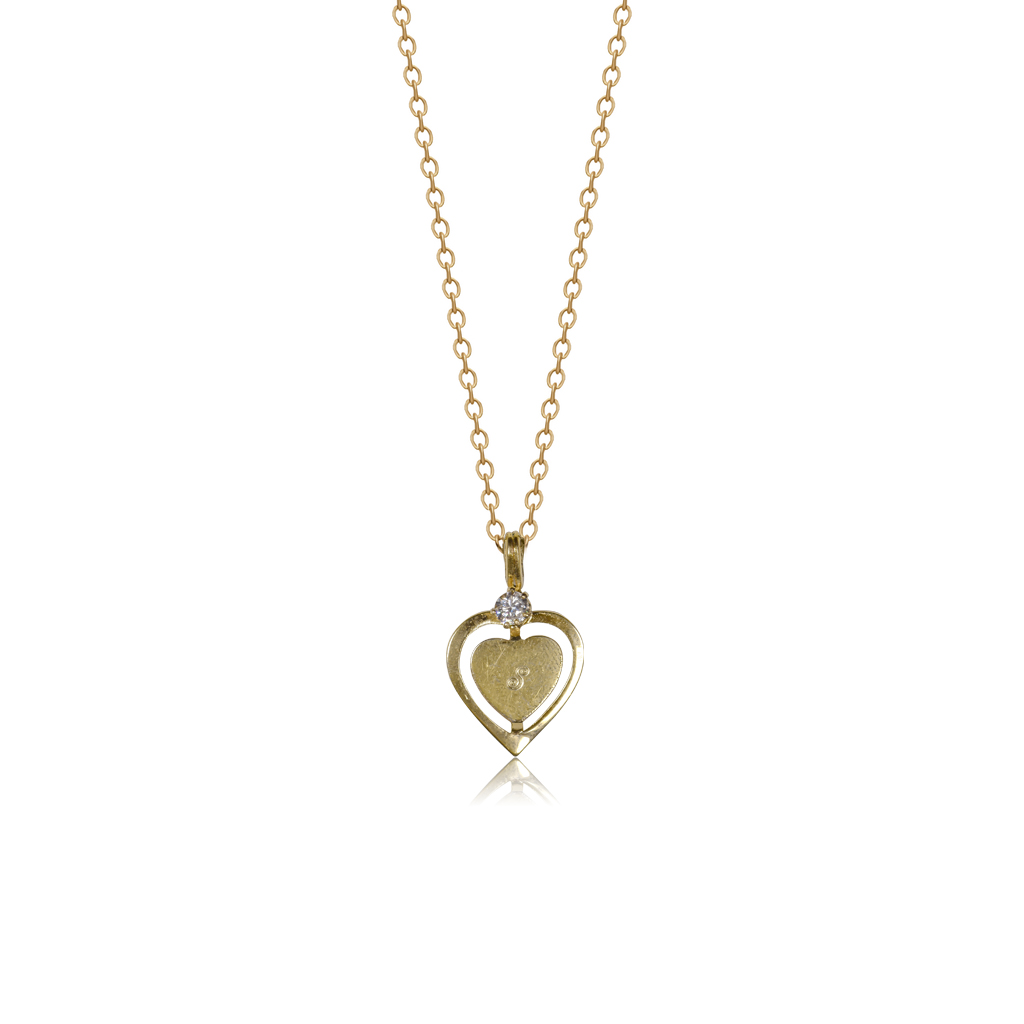 Antique Paste Heart Necklace
