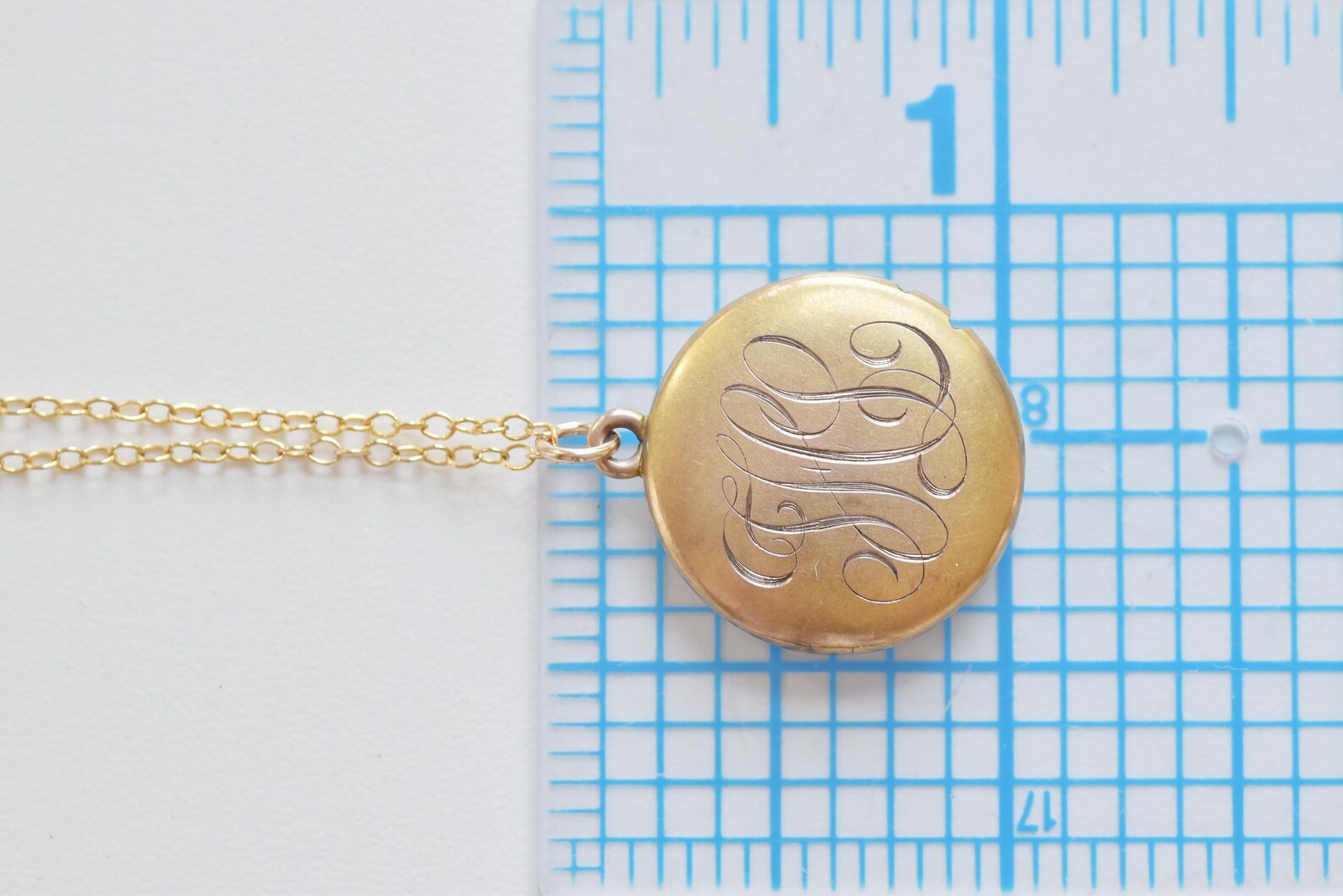 Victorian Monogram Locket "IHL" - Image 4