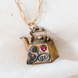 Victorian Teapot Pendant Necklace